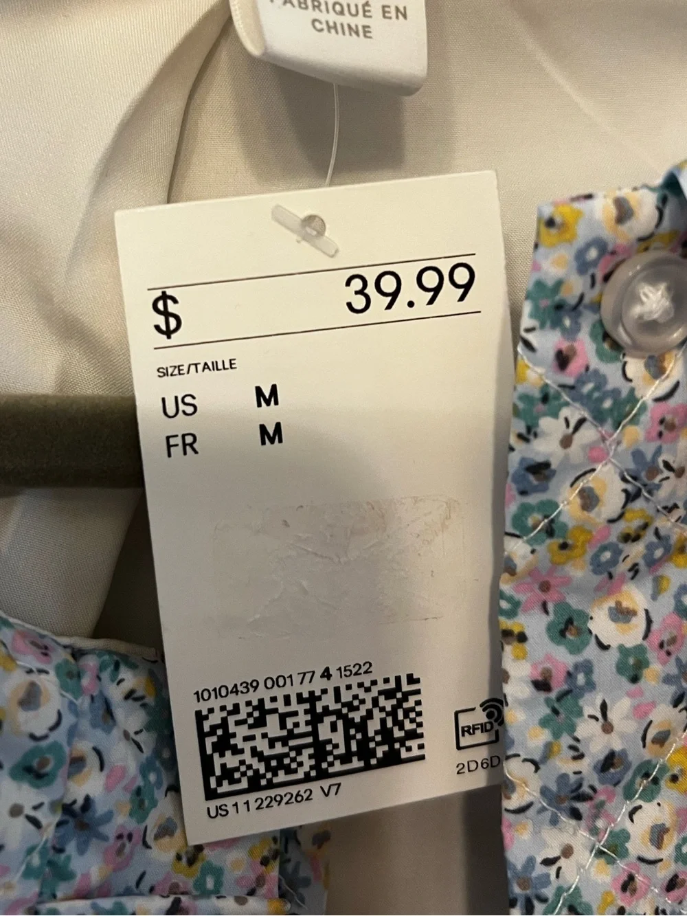 NWT H&M Floral Cotton Cottagecore Jacket, Size M